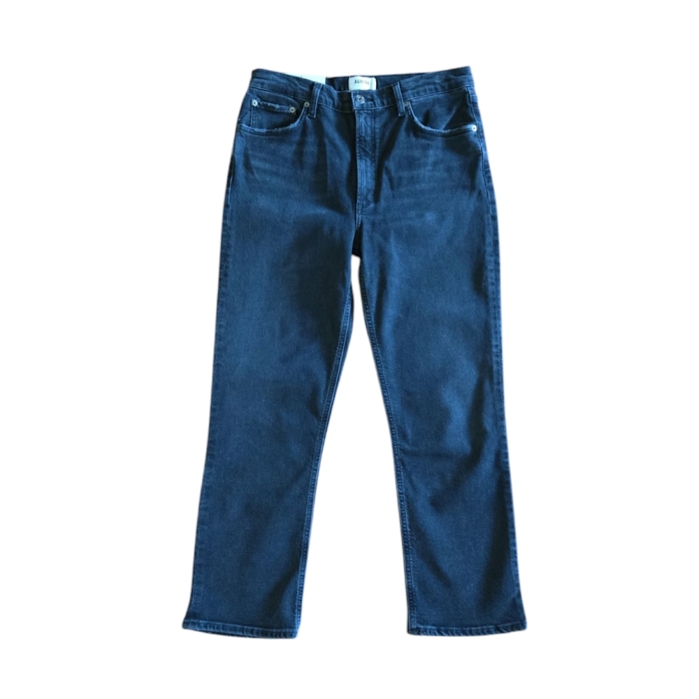 Agolde Wilder Mid Rise Comfort Straight Leg Organic Jean Panoramic Black Size 30 - Picture 8 of 16